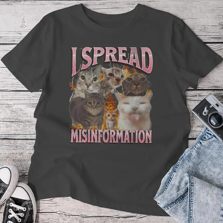 I Spread Misinformation Cat Women T-shirt