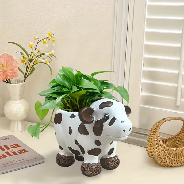 Cow-Shaped Succulent Planter