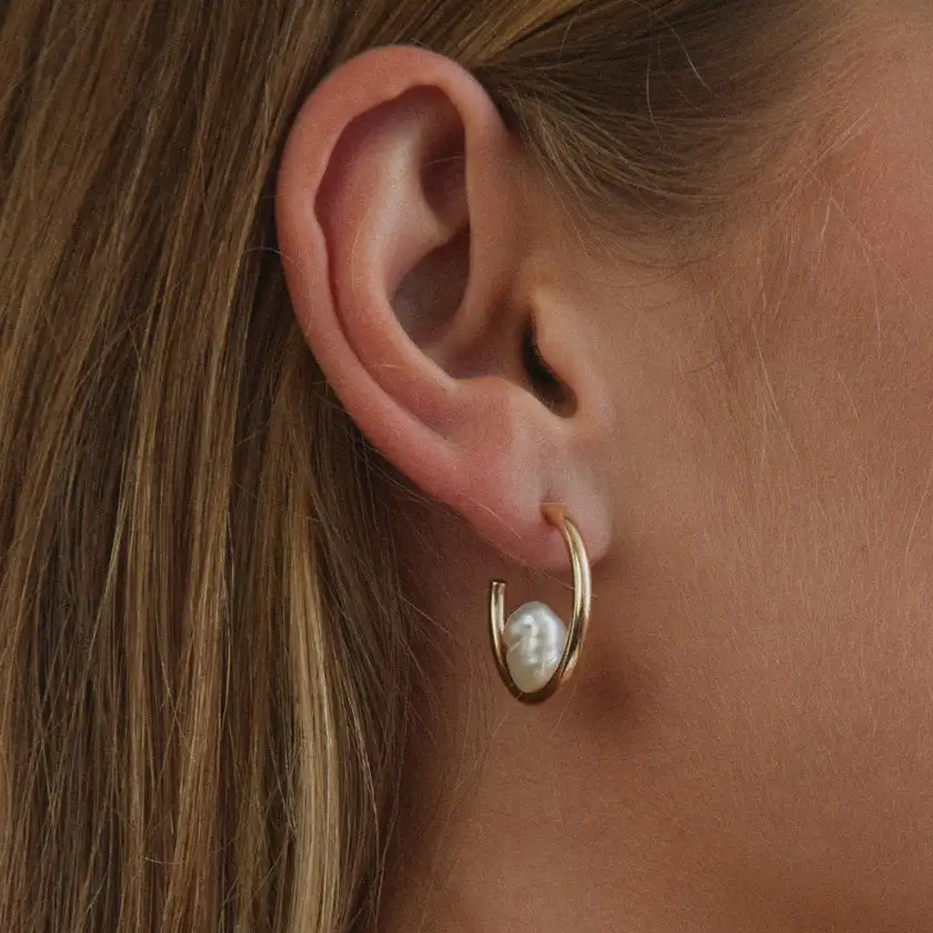 Refined Keshi Pearl South Sea Pearl Earrings
