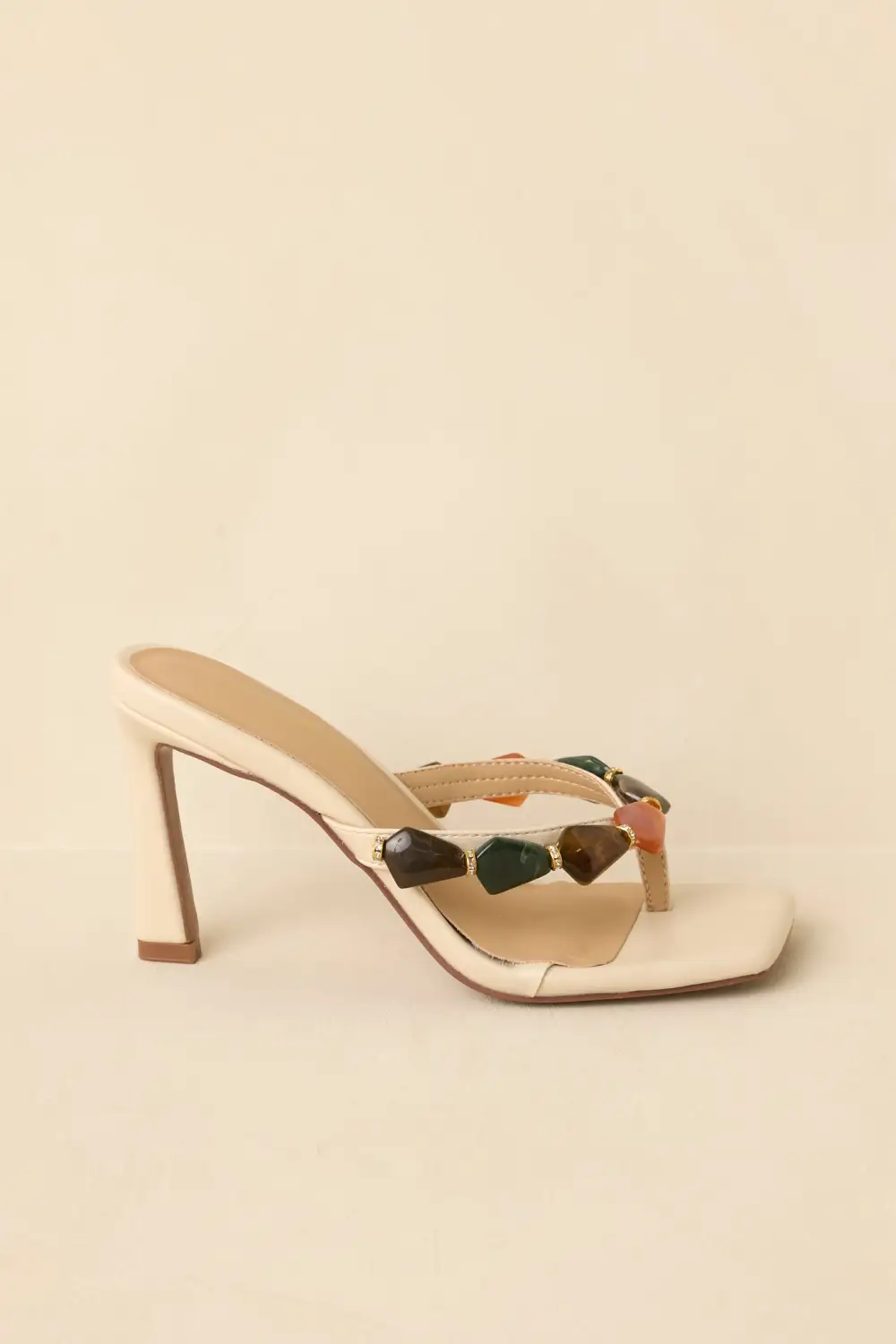 Jewel Flip-Flops High Heels