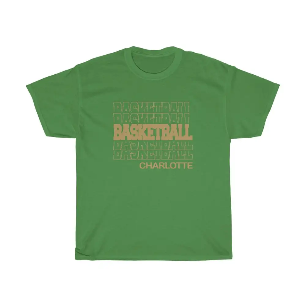 Basketball Charlotte in Modern Stacked Lettering