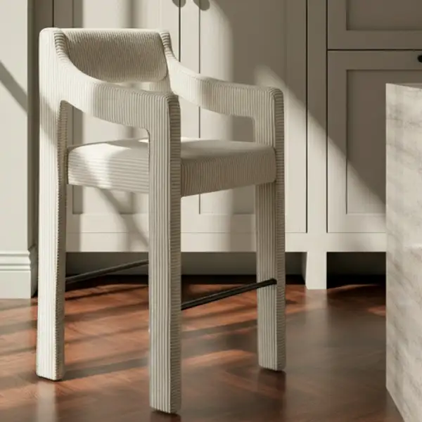 Sloped-Arm Counter Stool