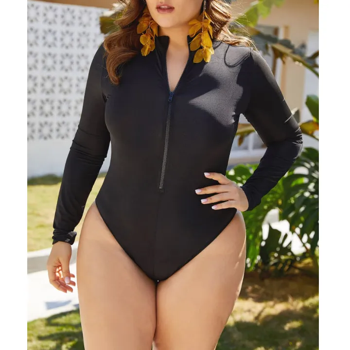 Women's Long-Sleeve One-Piece Swimsuit