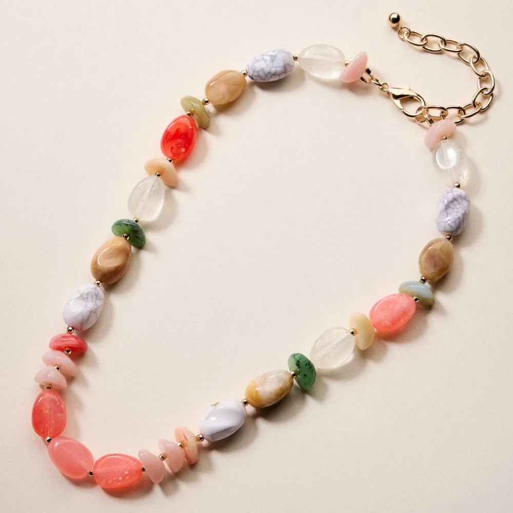 Organic Shape Bead Necklace