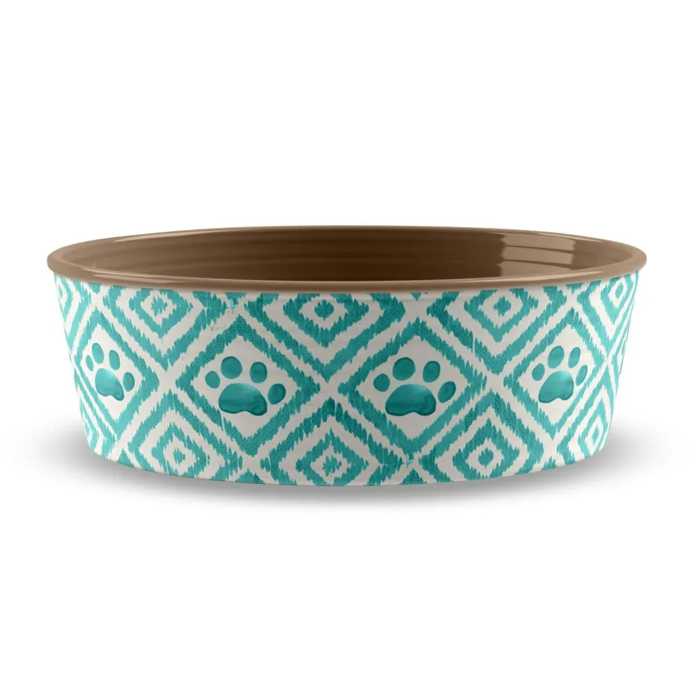 Ikat Paw Dog Bowl