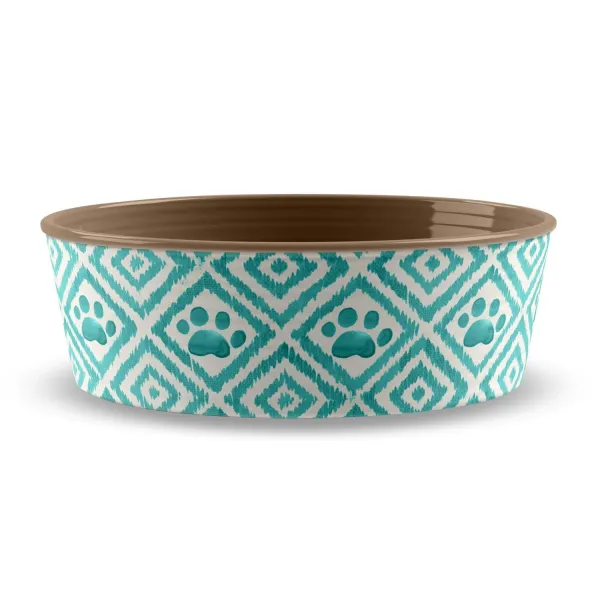 Ikat Paw Dog Bowl