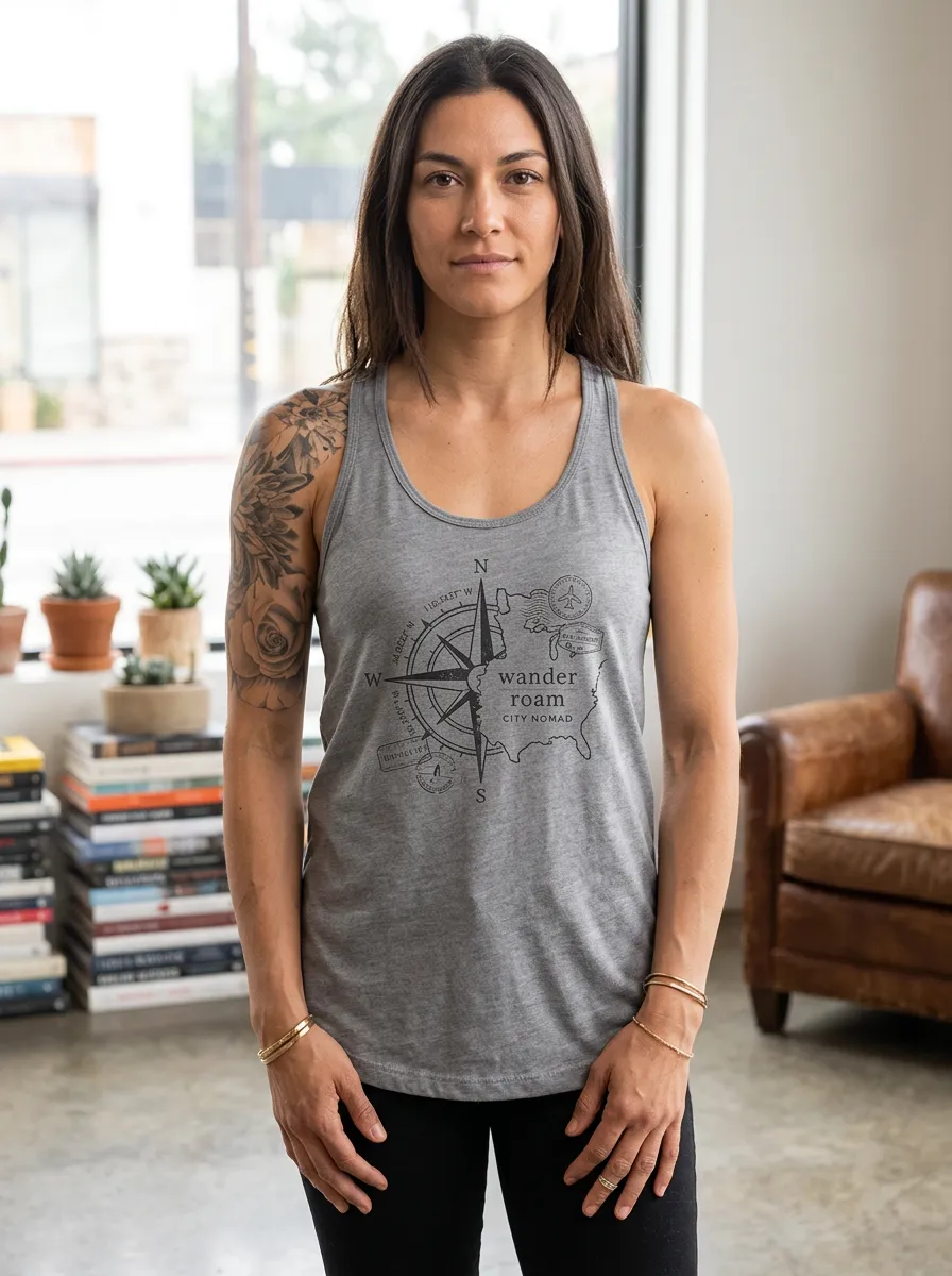 Travel Lover Compass Tank Top Classic