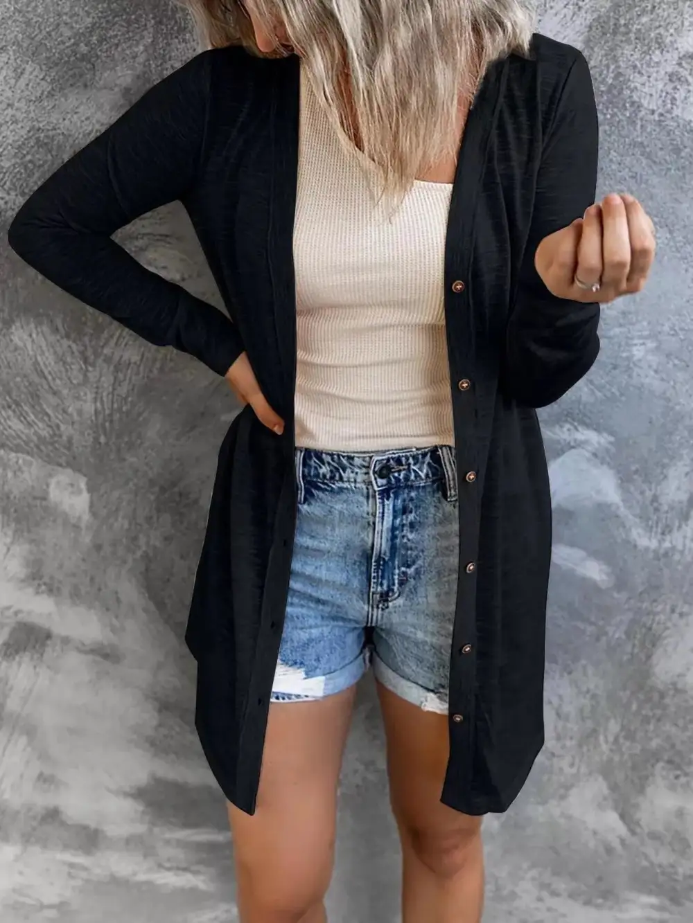 Lightweight Button-Down Cardigan