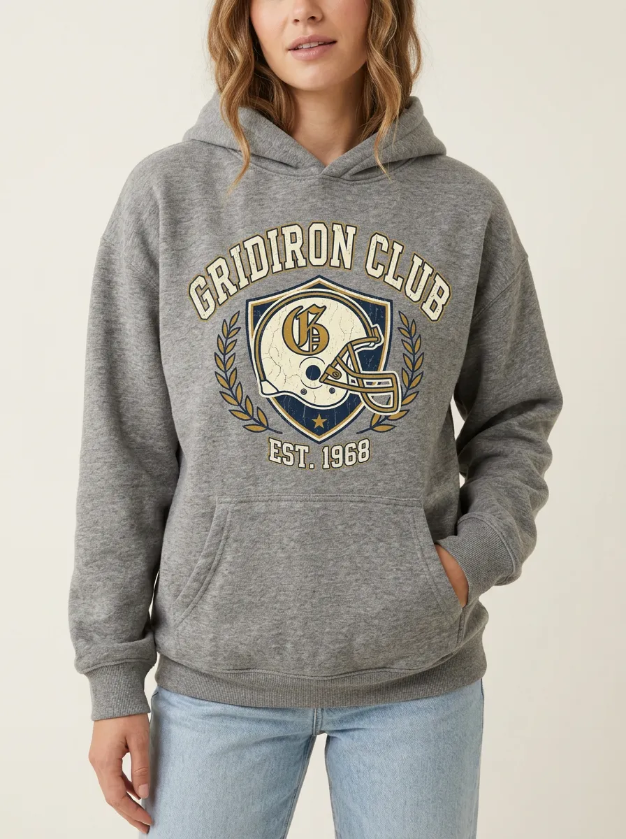 Unisex Gridiron Club Football Helmet Graphic Hoodie