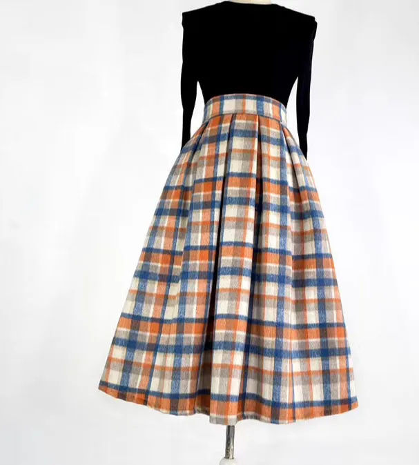 Lightweight Promenade Everyday Casual Wool Skirt