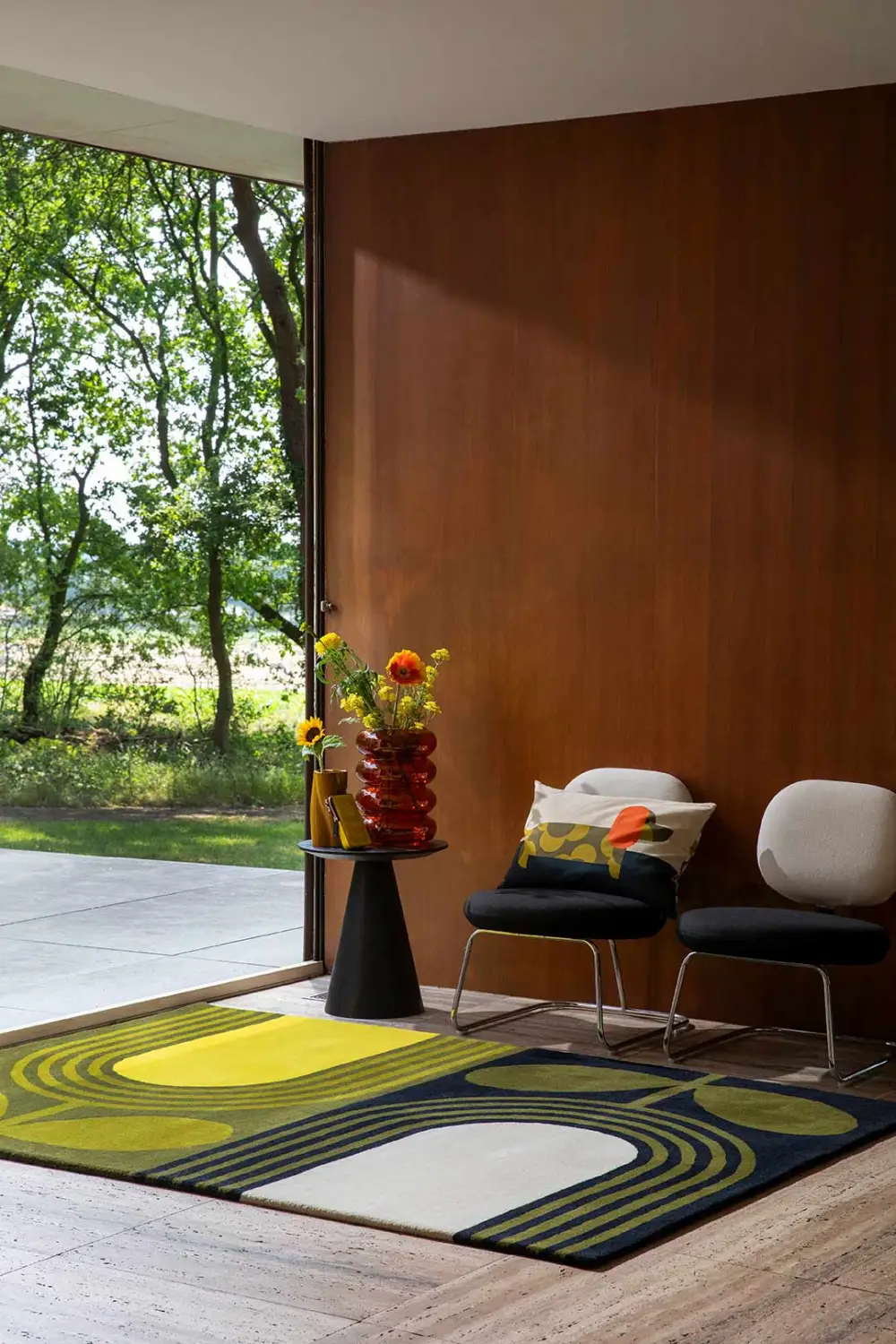 Wool Tufted Striped Area Rug