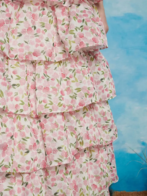 Tiered Midi Skirt