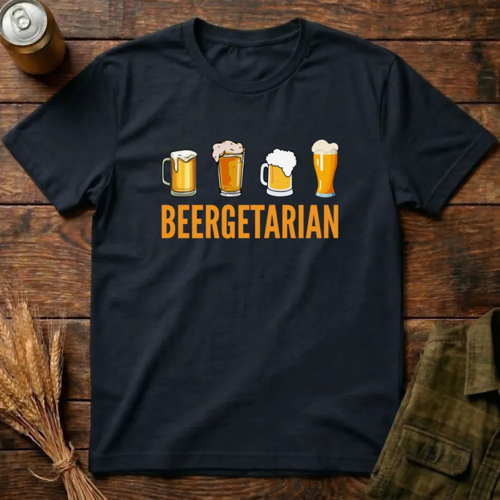Beer pattern cotton T-shirt