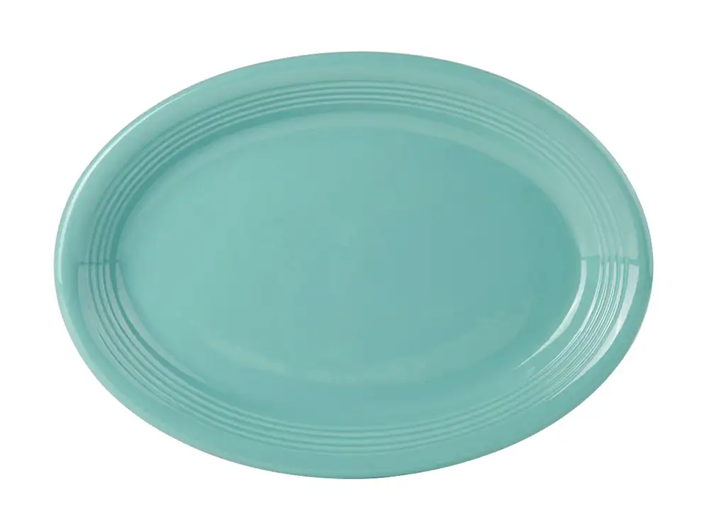 Concentric Pattern Oval Service Platter