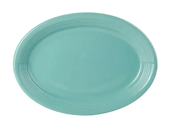 Concentric Pattern Oval Service Platter
