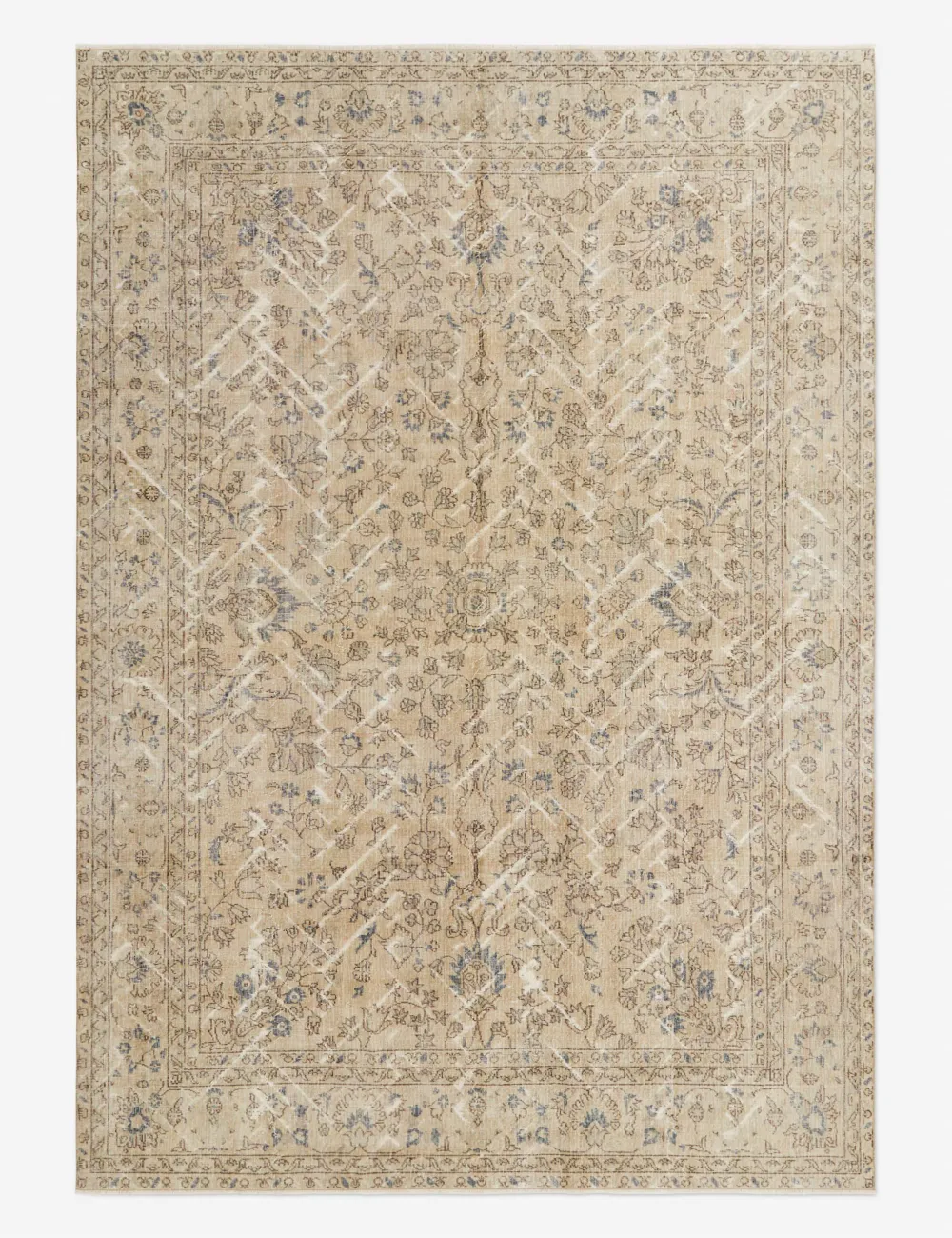 Striking Turkish Inspired Hand Knotted Wool Area Rug