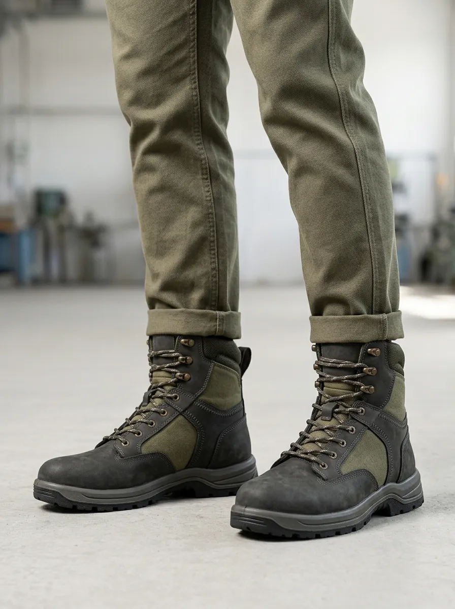 Unisex Outdoor Tactical Leather Work Boots