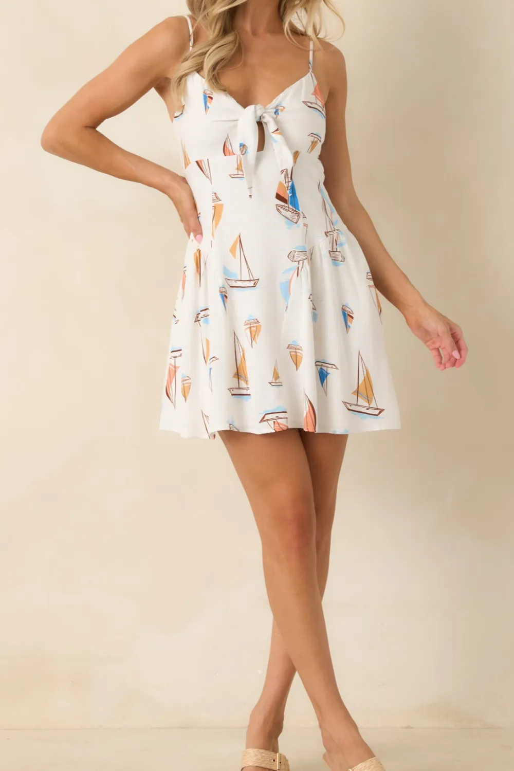 Anchored Sunshine Mini Dress