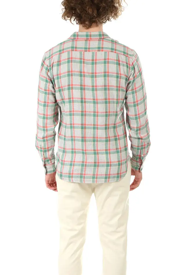 Plaid Cotton Pocket Shirt