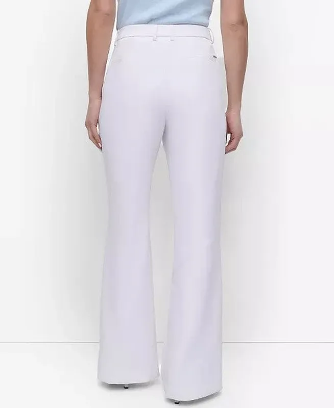 Belt Loop Pocket Flare Leg Pants