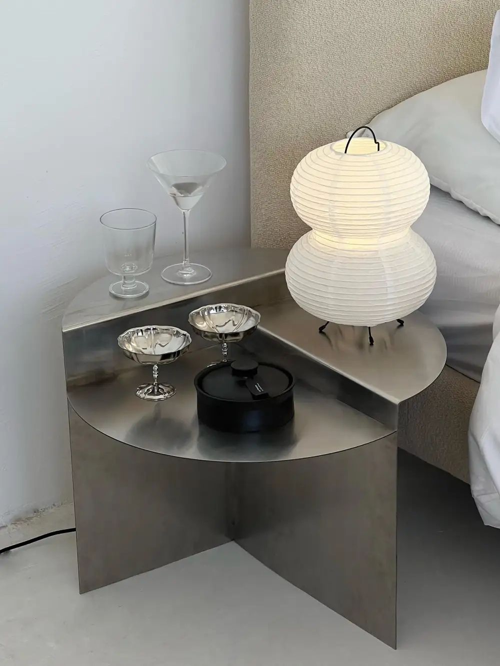 Tiered Metal Accent Table