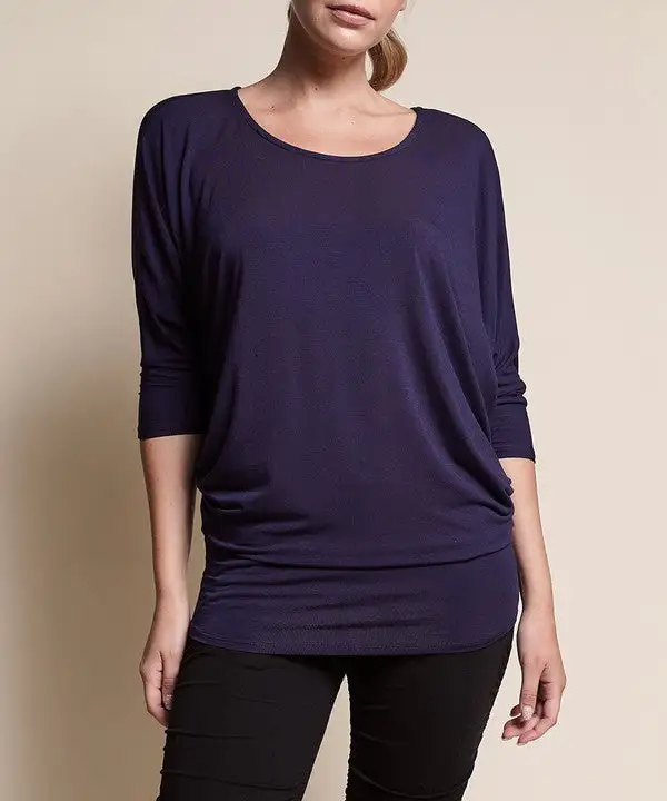 Bamboo Side Ruched Dolman Top
