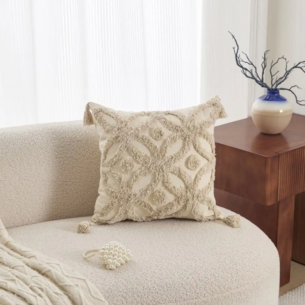 Refined Cotton-Canvas Decorative Throw Pillow