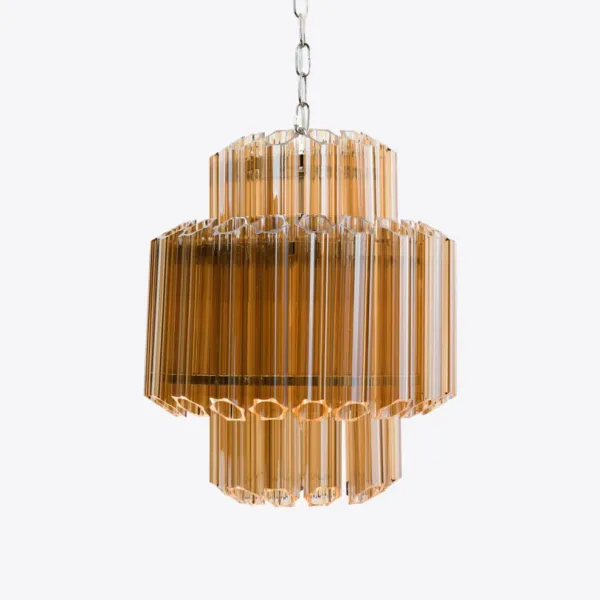 Hexagonal Glass Tube Chandelier