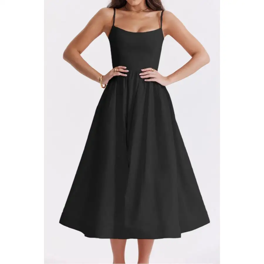 Spaghetti Strap Midi Dress