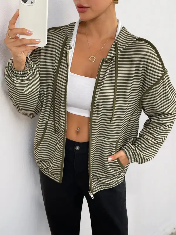 Drawstring Buttoned Pocketed Oversized Hoodie