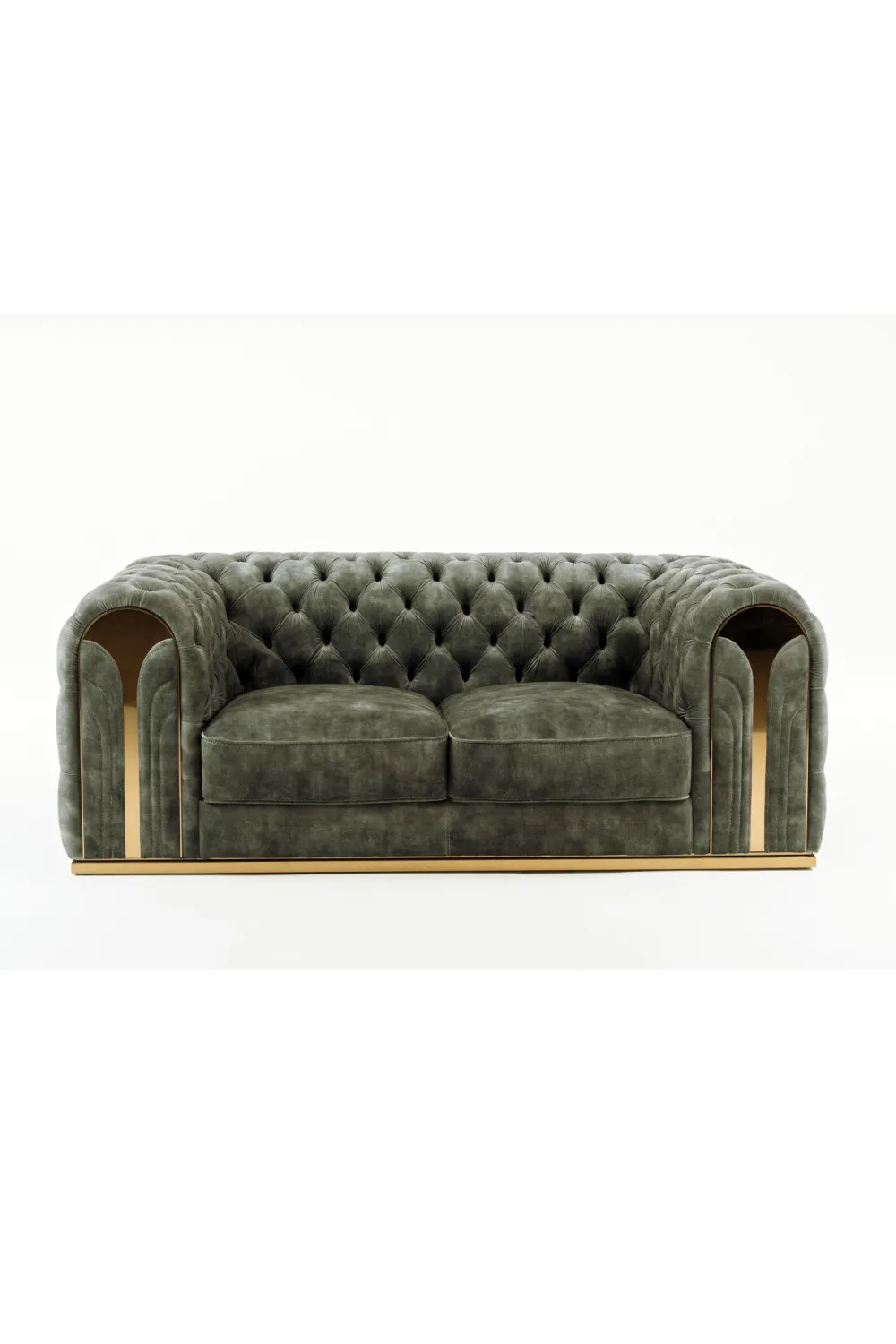 Tufted Velvet Loveseat
