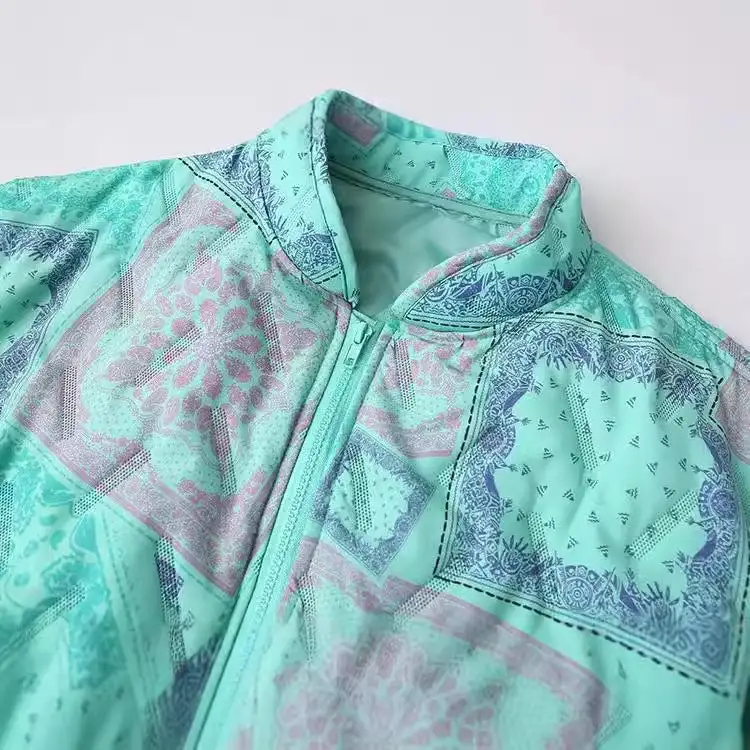 Refined Quilted Stand Collar Elastic Hem Bomber Jacket