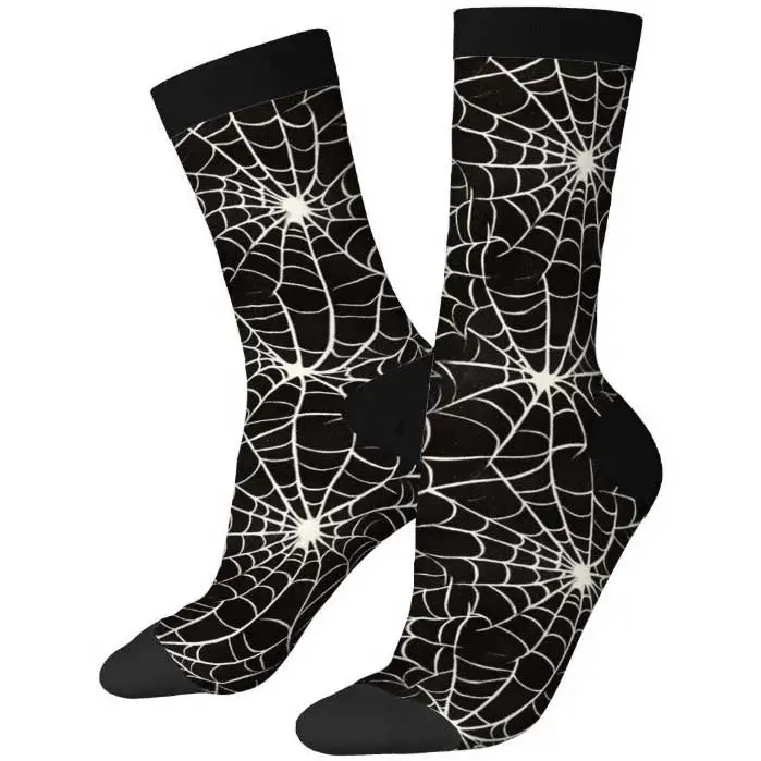 Spiderweb Pattern Crew Socks