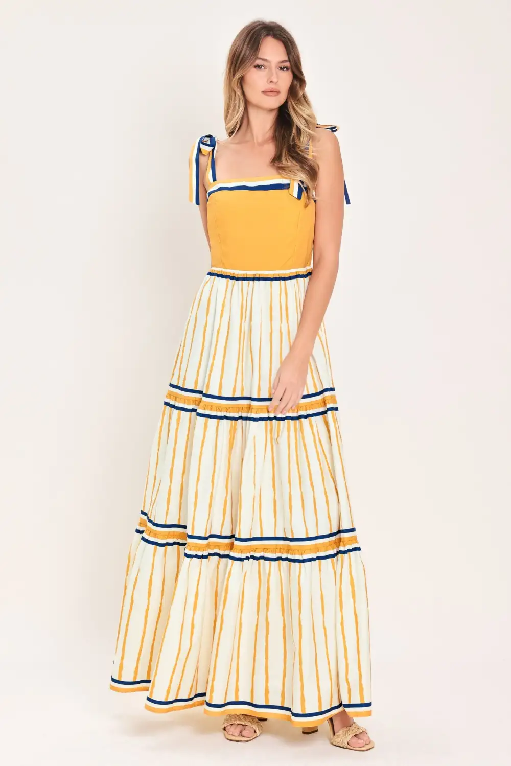 Tiered Cotton Maxi Dress