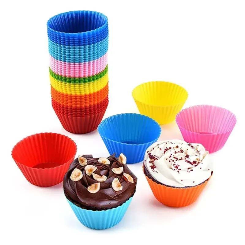 Mold Round Heart Shape Muffin Cupcake Baking Molds