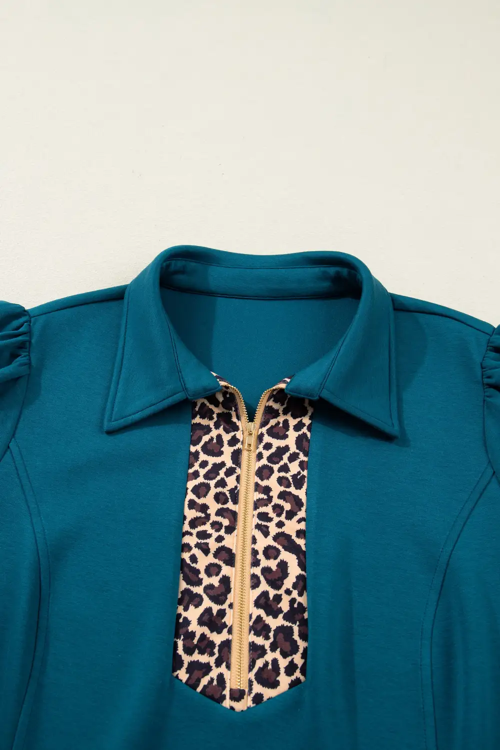 Wearable Cut Animal Print Patchwork Zip Front Mini Dress