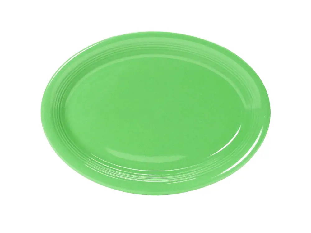 Concentric Pattern Oval Service Platter