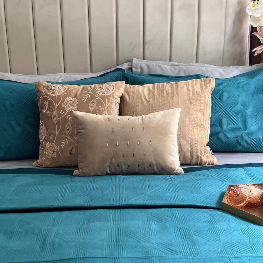Emerald Green Velvet Bedspread