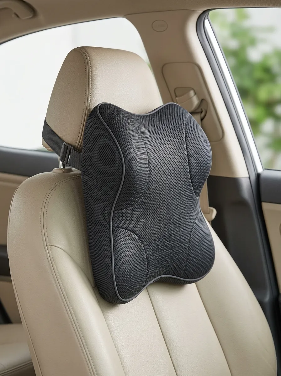 Neck-Support Memory-Foam Mesh Ergonomic-Style Car Neck Support Pillow