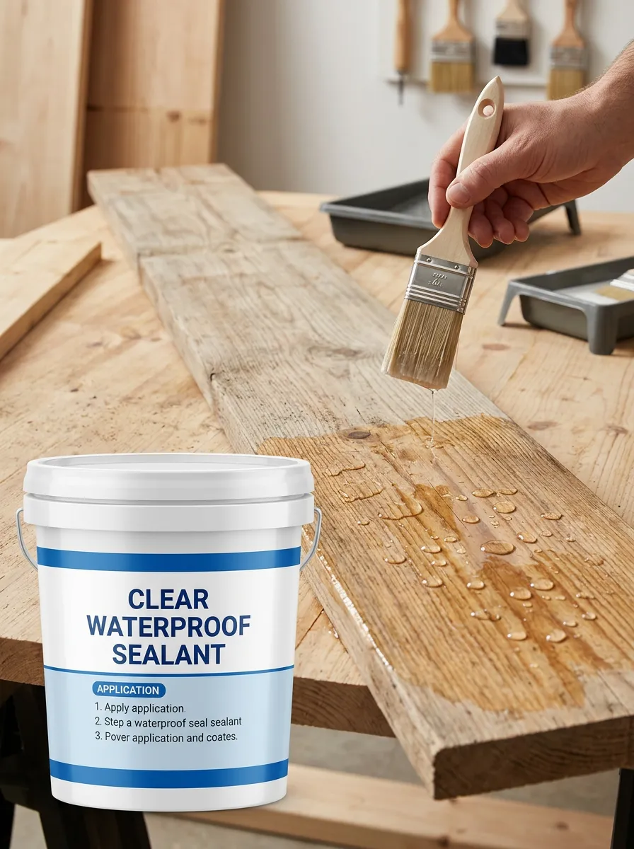 Wood-Surface Protective Clear Waterproof Coating for Home Repairs