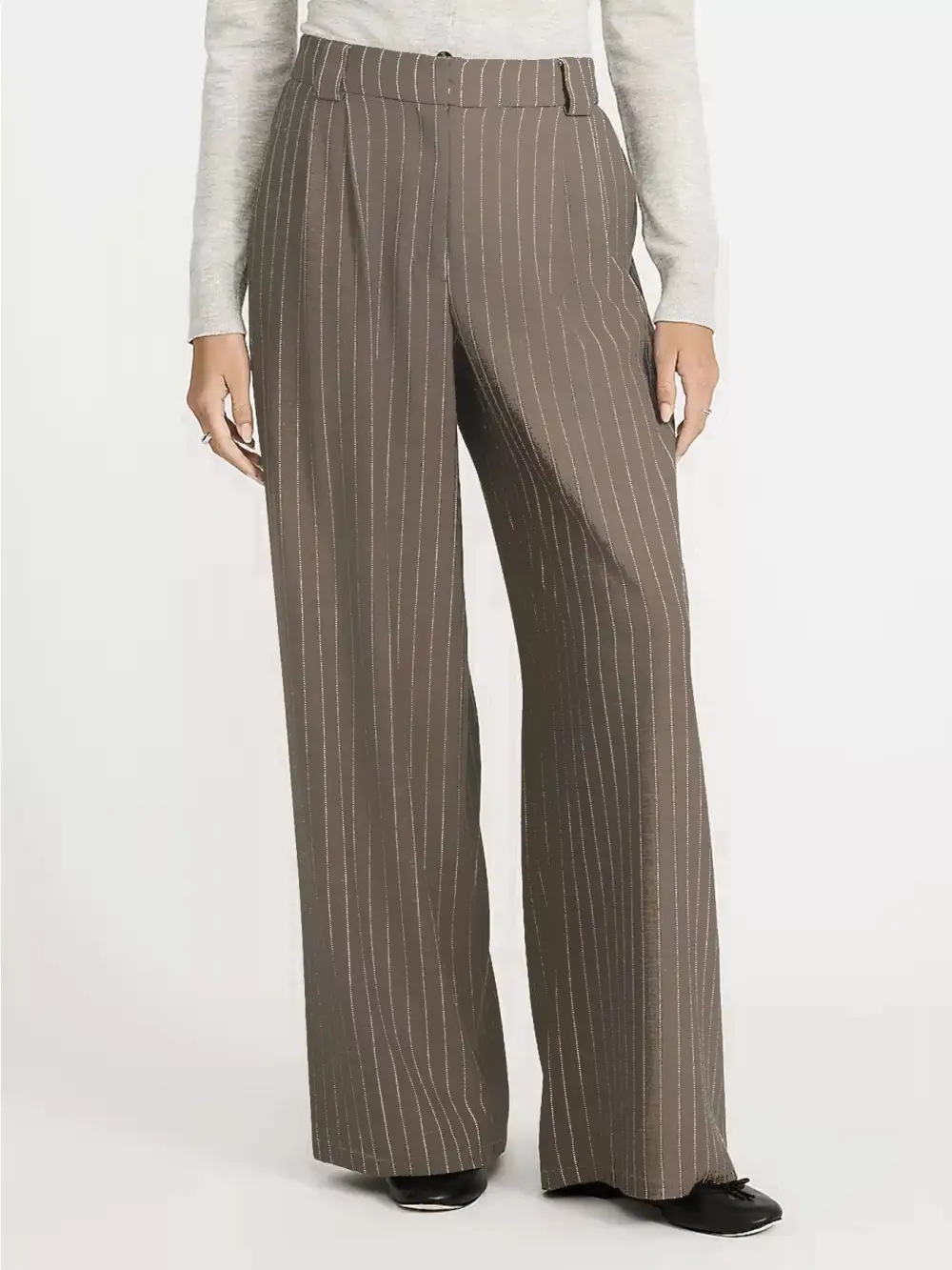 Relaxed Striped Wide Leg Pants
