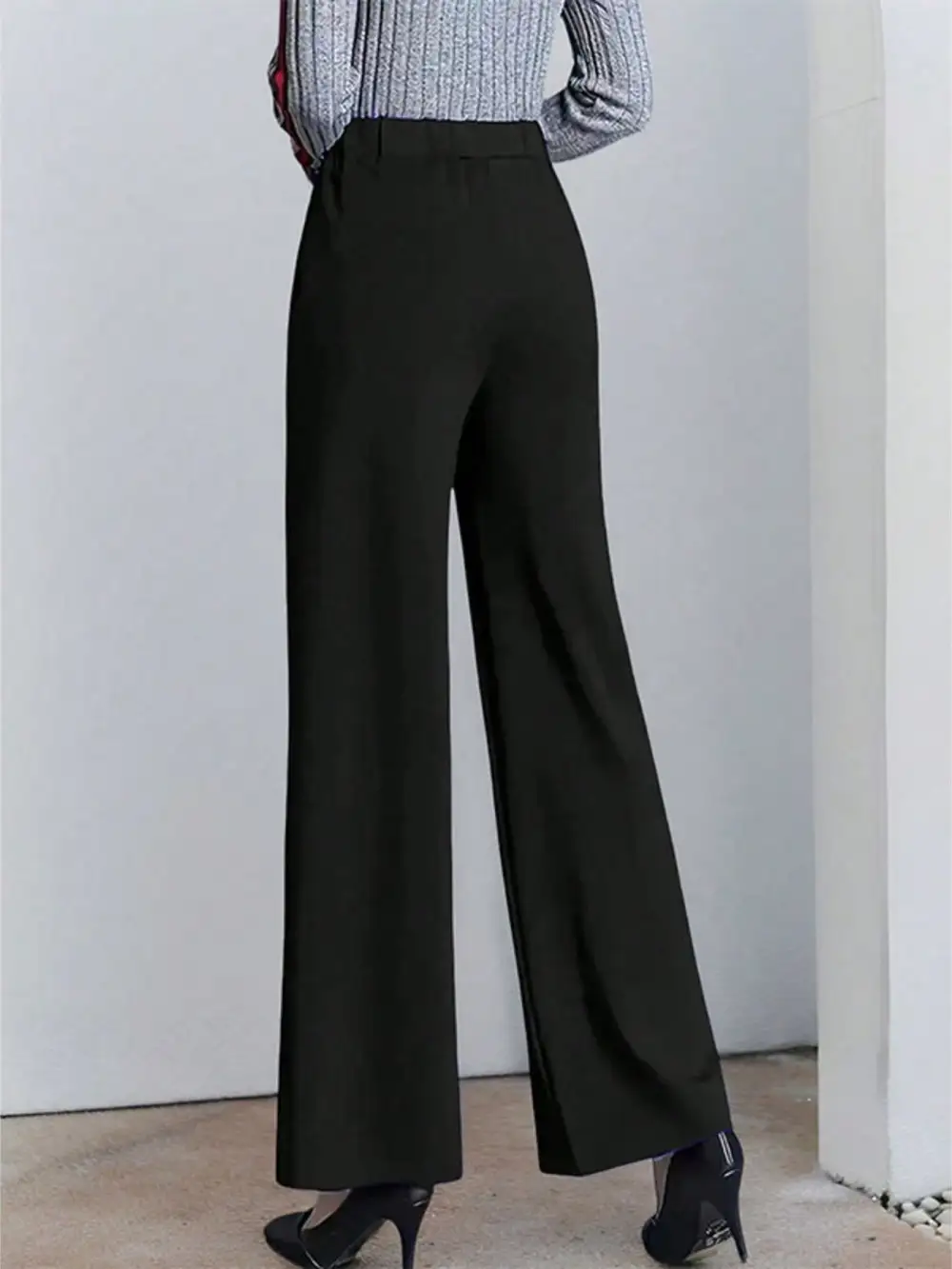 Classic High Waisted Wide Leg Pants