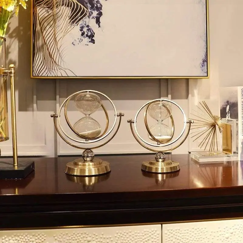 Sculptural Metal Frame Hourglass