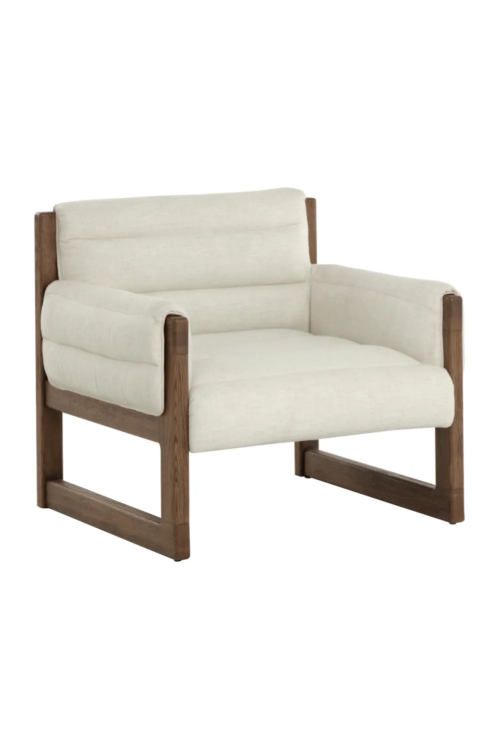 Tufted Linen Lounge Chair