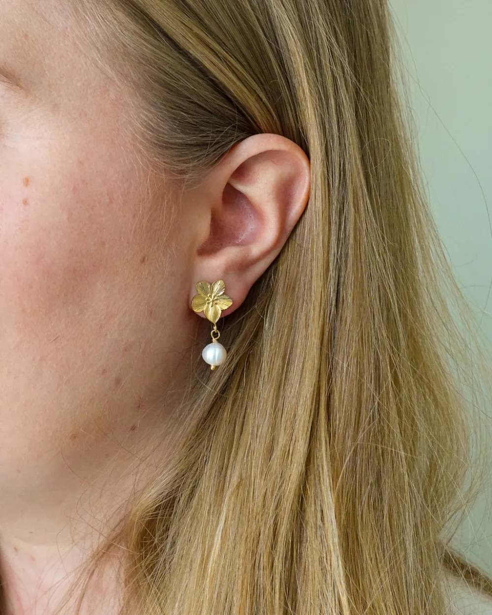 Pearl Blossom Drop Earrings