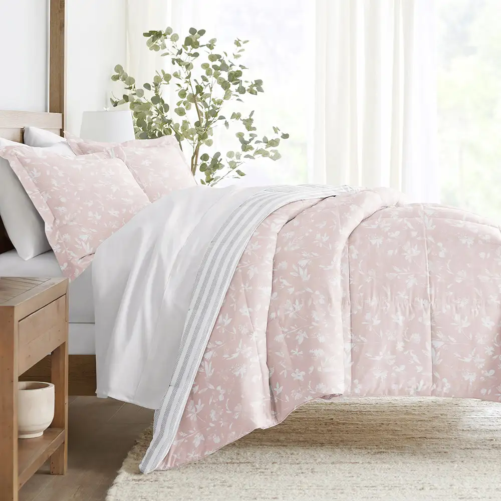Pressed Flowers Reversible Down Alternative Comforter Set