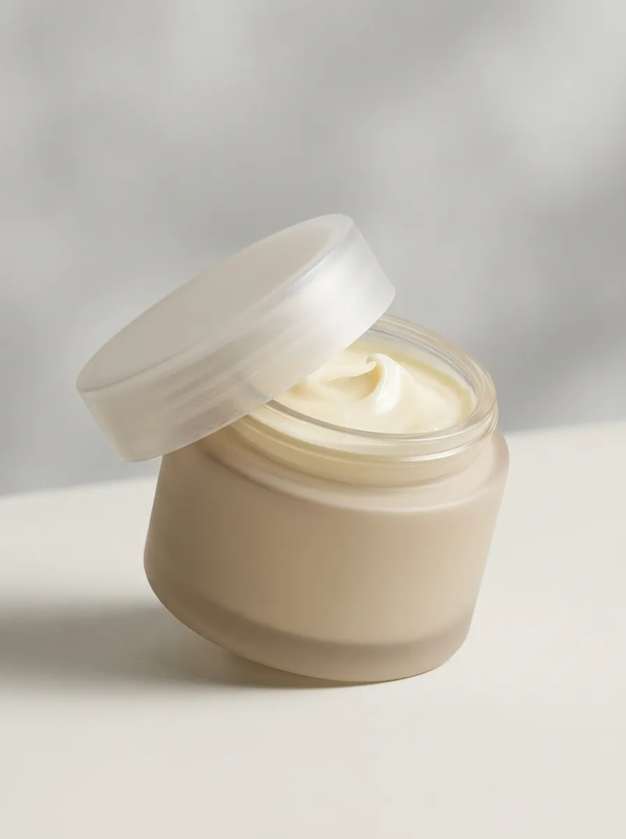 Moisturizing Face Cream in Frosted Glass Jar