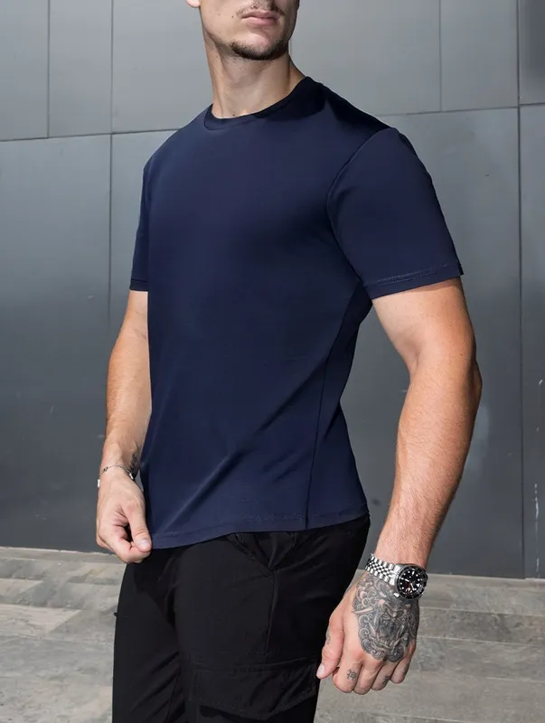 Navy Blue Clean Fit T-Shirt Clean Cut