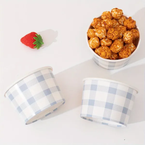 Gingham Paper Snack Cup