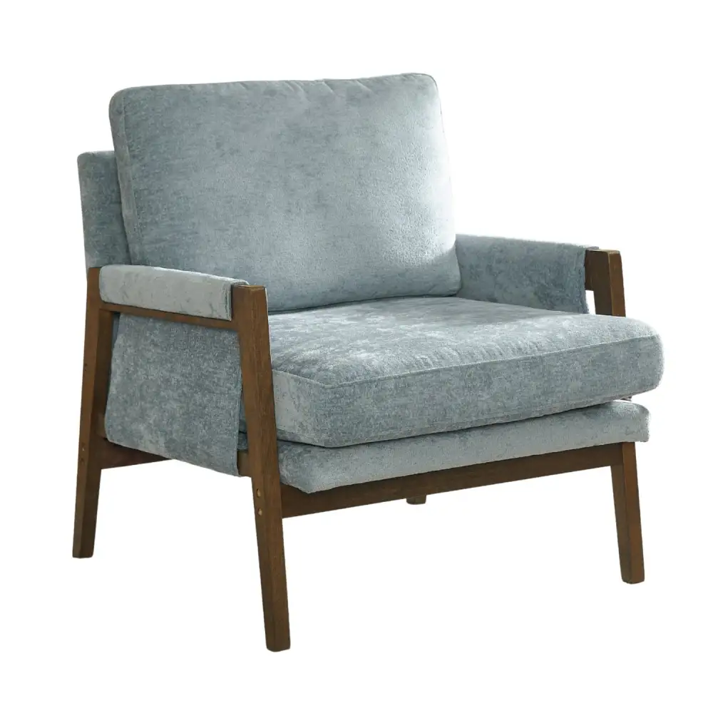 Mid-Century Modern Velvet Accent Armchair
